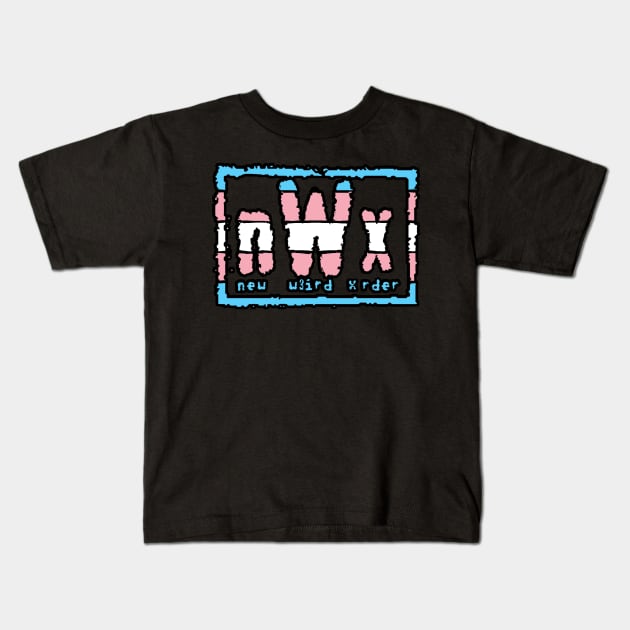 W3IRD GVNG ''NWX (TRANS PRIDE)'' Kids T-Shirt by KVLI3N